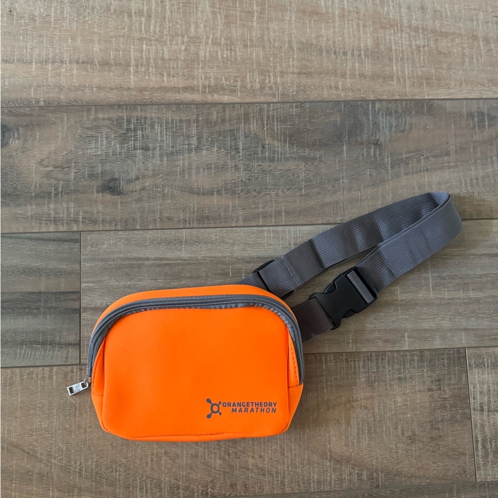 Orangetheory Orange and Gray Belt Bag with Adjustable Strap